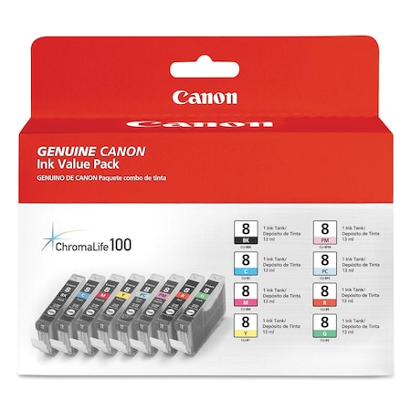 Canon Ink Cartridge, Cli-8 Value Pack, PK8 0620B015